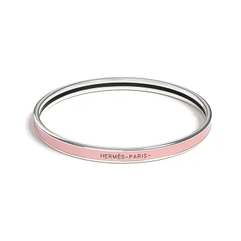 HERMES Enamel Bangles Women's Pink