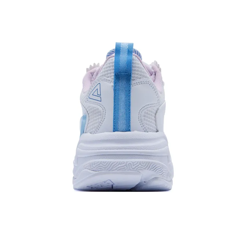 PEAK Man Xing Chunky Sneakers Women's Low Top Large White Light Purple-3