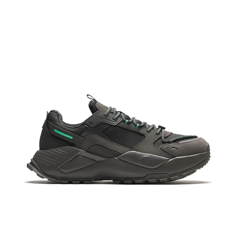 Anta Hoshikawa Cushioned Wear Resistant Height Increasing Low Top Chunky Sneakers Men's Gray-1