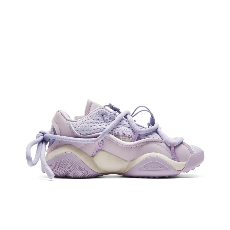 PEAK State Pole 6371 Cushioning Abrasion Resistant Thermal Rebound Low Top Casual Shoes Women's Taro Paste Bobo-4