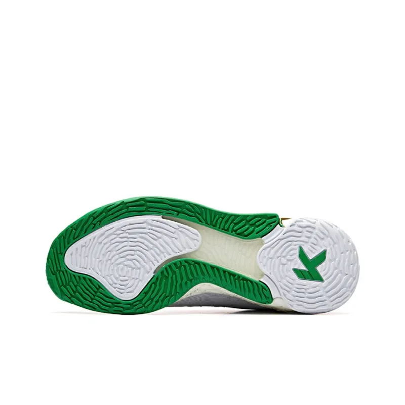 Anta KT4 Thompson Anti Slip Wear Resistant Breathable Lightweight Low Top Basketball Shoes Men's White Green Gold-4