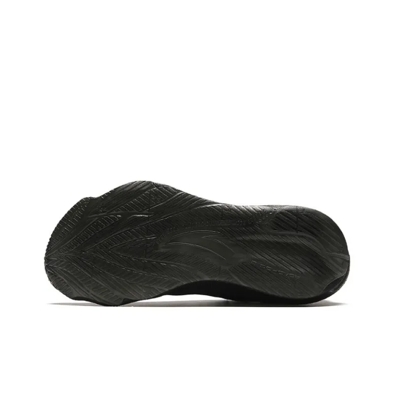 Anta Asphalt Road Fighter 2.0 Cushioning, Wear Resistant Low Top Running Shoes Men's Black Gray-4