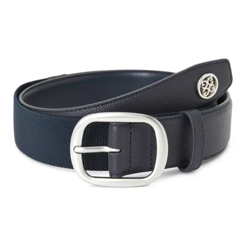 GFORE Solid Color Design Smooth Buckle - Leather Belts Men's Black Width 5CM