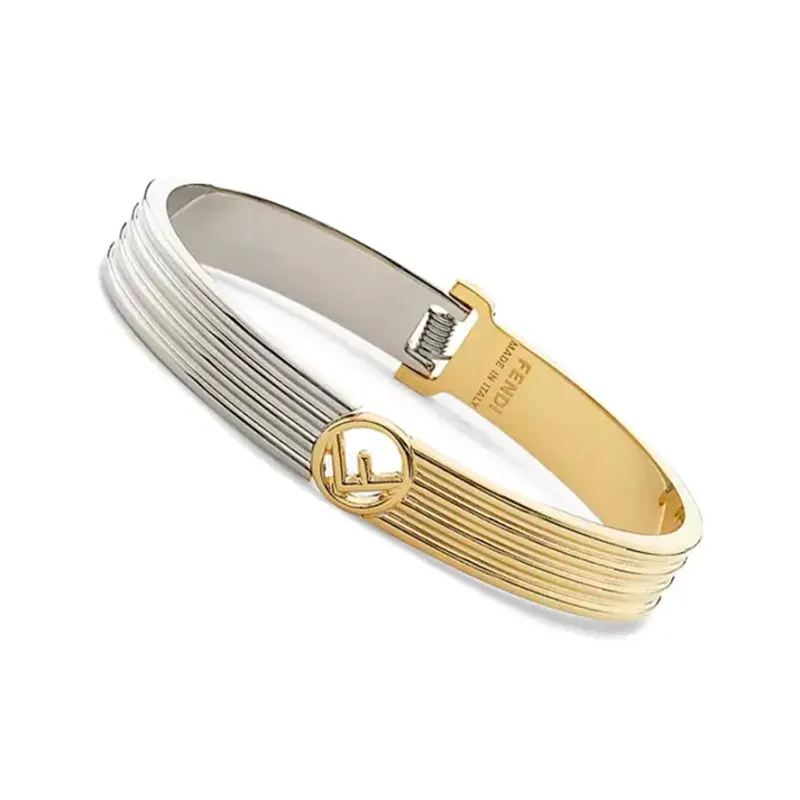 FENDI Brass Bangles Women's Gold-1