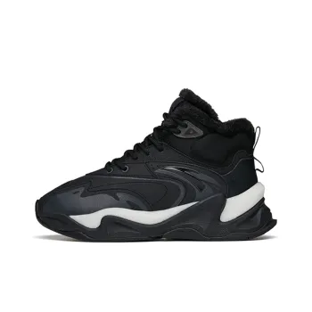 Anta Pulse Life Collection Cushioning Wear Resistant High Top Casual Shoes Women's Black