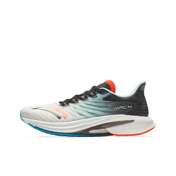 Anta MACH 4.0 Anti Slip Wear Resistant Low Top Running Shoes Men's Black White Blue