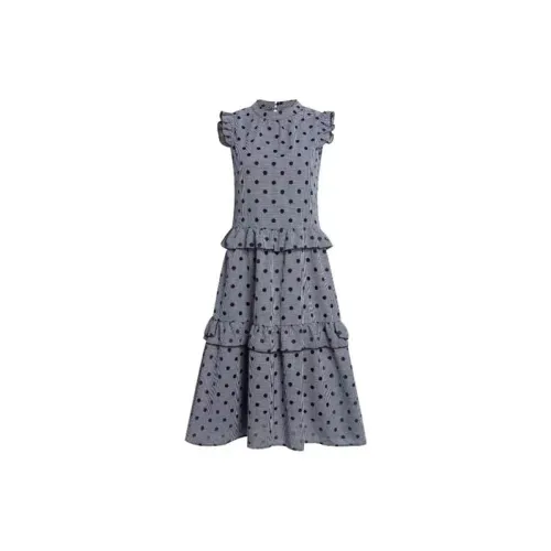 TIBINB Short-Sleeved Dresses Women's Polka Dot