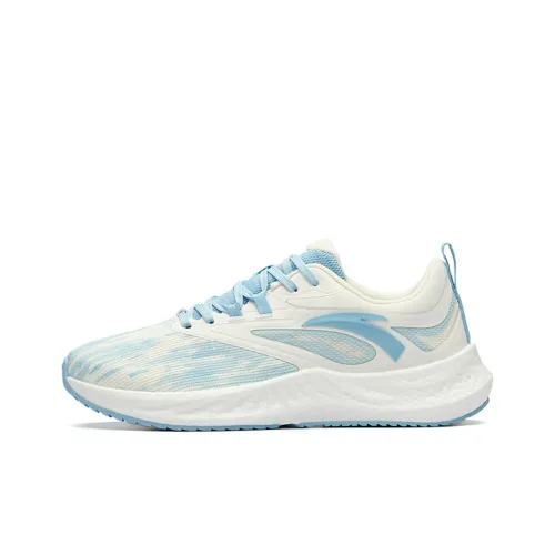 ANTA Martian Foam Running Shoes Men Low-Top Ivory White/Waterfall Blue