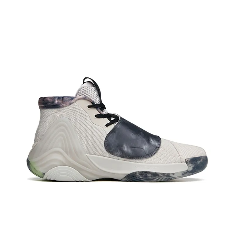 Anta KT6 Galaxy Flow Cushioning Anti Slip And Wear Resistant High Top Basketball Shoes Men's Gray White-1