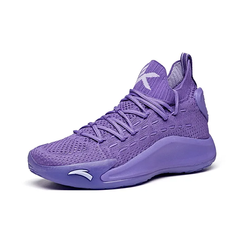 Anta KT5 KT Low For Girls Cushioning Anti Slip And Wear Resistant Mid Top Basketball Shoes Women's Purple-1
