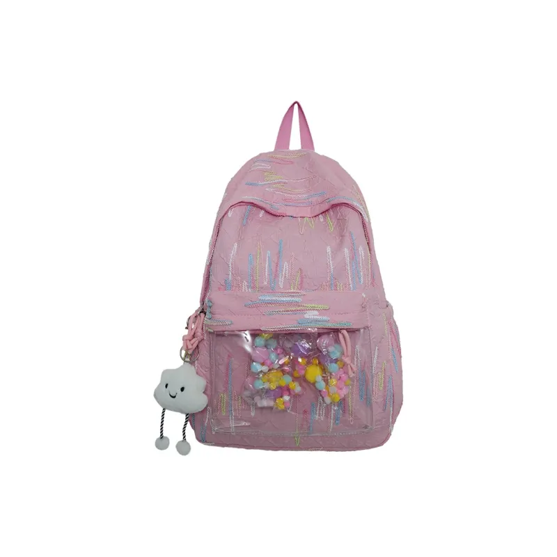 Venerable Brahma Nylon Backpack Women's White/Black/Pink/Yellow-5