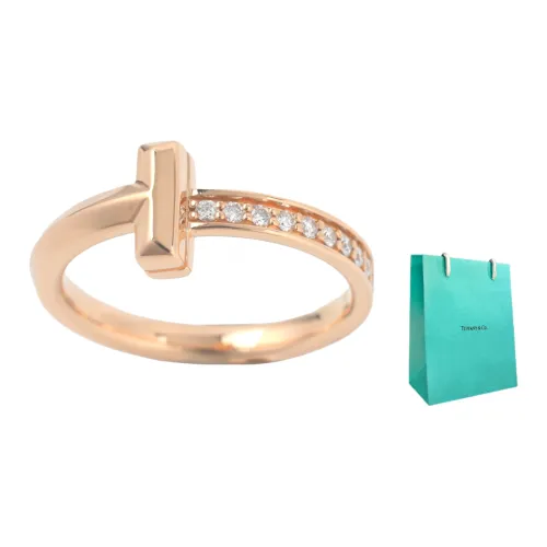 TIFFANY & CO. Tiffany T Rings Rings Unisex Rose Gold - Gift Bag Style