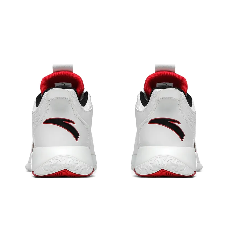 Anta Speedy 2 Cushioning Anti-Slip And Wear-Resistant Low-Top Performance Basketball Shoes Men's White Red Black-3