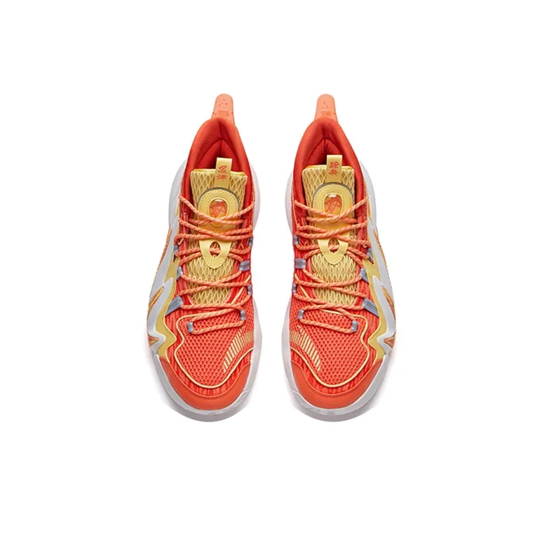 Anta Berserk 2 High-Top Performance Basketball Shoes Men's Orange Yellow-3