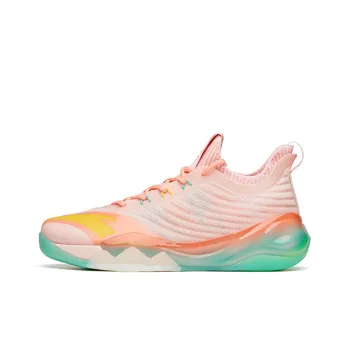 Anta KT6 Low 'Flamingo' KT Durable Breathable Low Top Basketball Shoes Pink Green