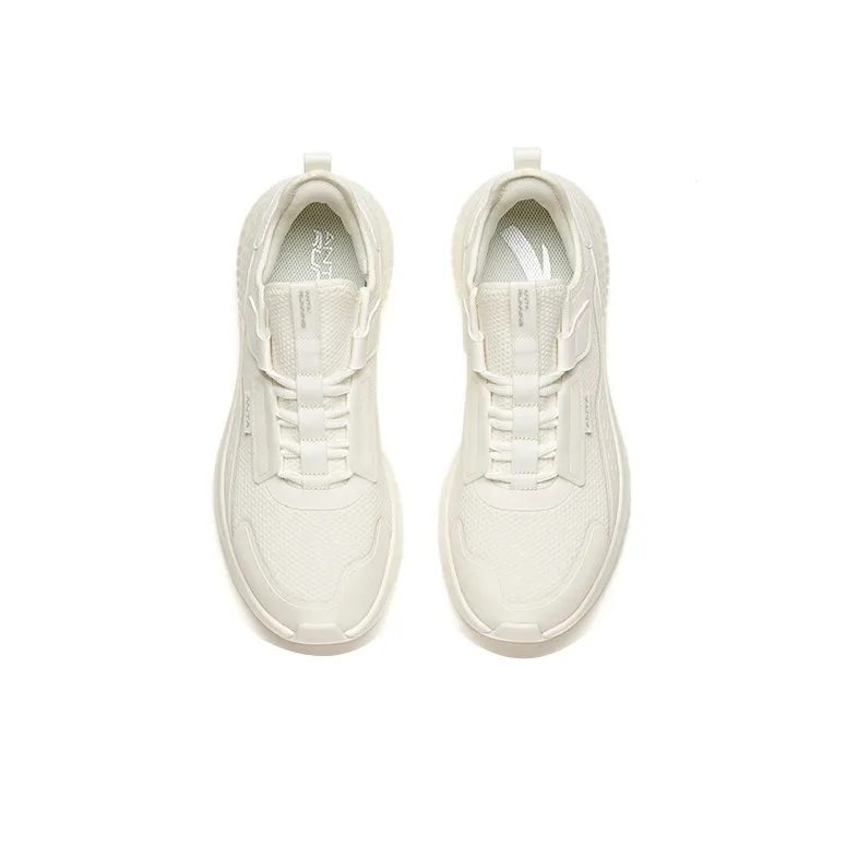 Anta C37 Series Slip-Resistant Cushioning Wear-Resistant Low-Top Running Shoes Ivory White-2