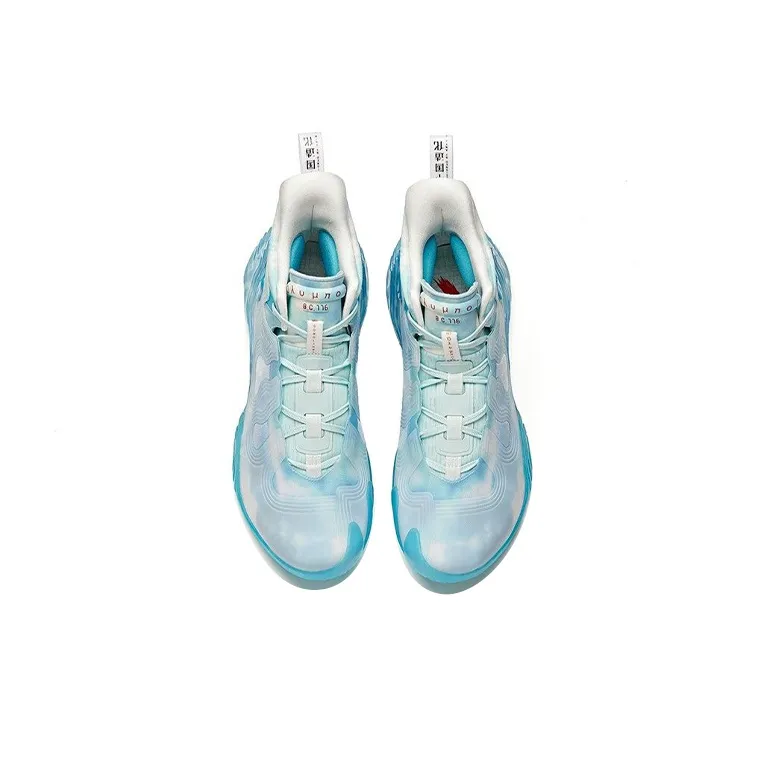 ANTA Star Mountain Basketball Shoes Men High Top Ocean Cyan/White-3
