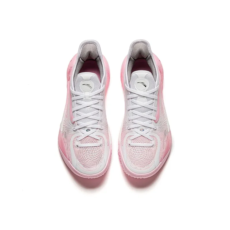 Anta Three Points Of Rain 2 Generations Cushioned Slip Resistant Low Top Basketball Shoes Unisex Pink Lake-2