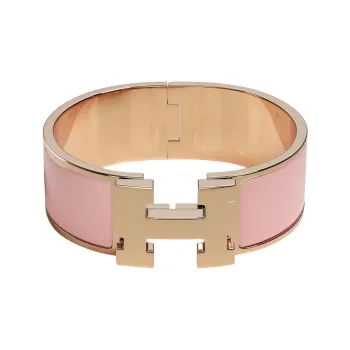 HERMES Clic Clac H Bangles Women's Pink