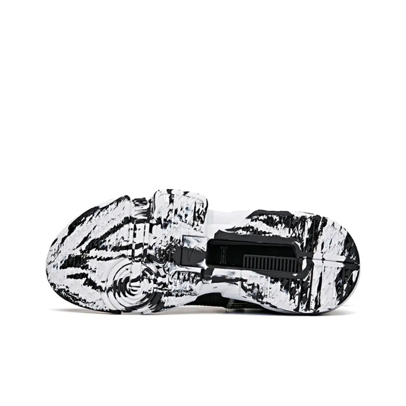 Anta Craze 2 Cushioning, Wear Resistant Low Top Basketball Shoes Men's Black White-4
