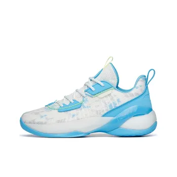 Anta Light Cavalry 7 Cushioning Anti Slip And Wear Resistant Low Top Basketball Shoes White Blue