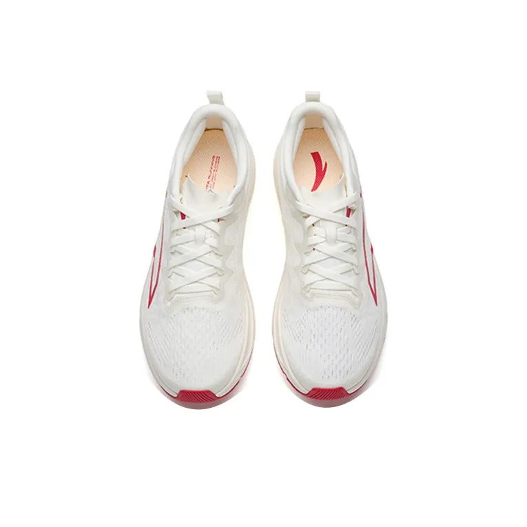Anta Asphalt Road Fighter 1.0 Low Top Running Shoes Men's White Red Summer-2