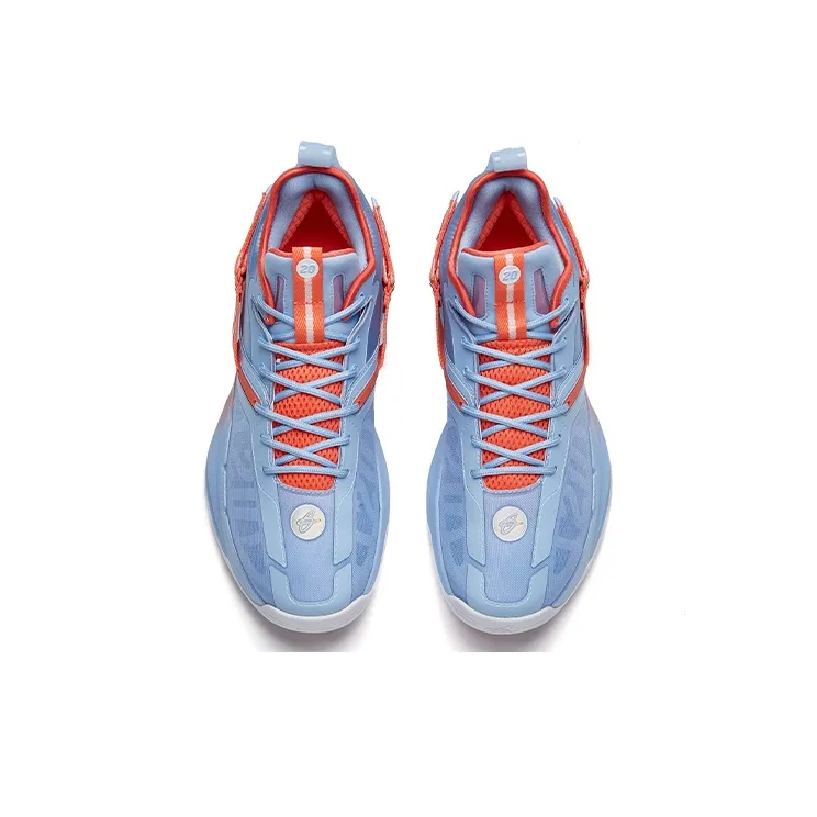 ANTA GH3 Basketball Shoes Men Low Top Blue/Orange-3