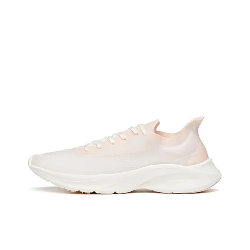 ANTA Hydrogen Runner Zero Running Shoes Women's Low-Top ANTA White/Fair Skin With Pink Undertone