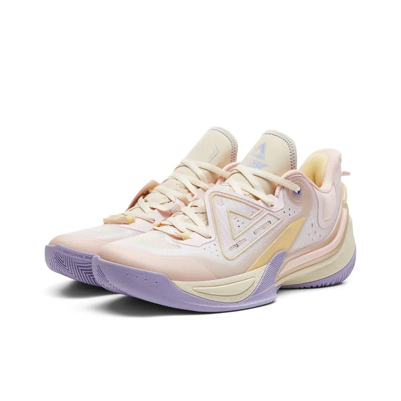 PEAK Phantom Foal 2.0 Basketball Shoes Men Low Top All White Ice Blue-2