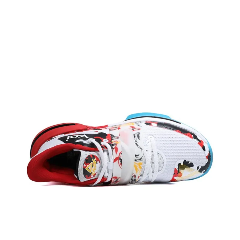 PEAK Flash 2 Generation Basketball Shoes Men Low Top Baymax/Red-4