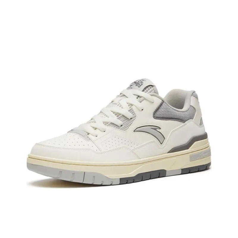 Anta Flame 4.0 Anti Slip Wear Resistant Low Top Skateboard Shoes Men's Microchip Gray-1
