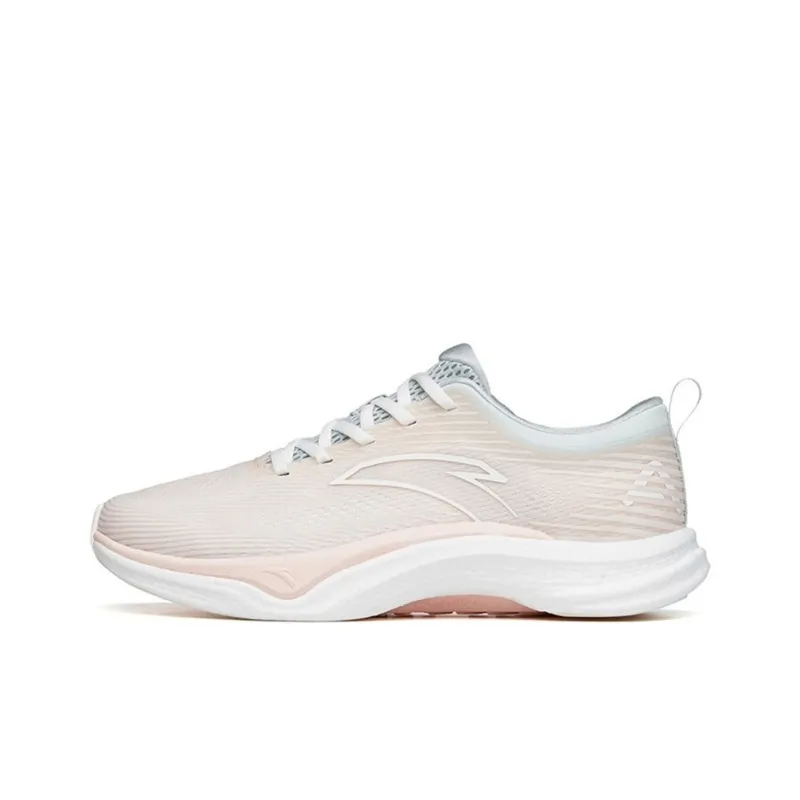 ANTA Four Generations Of Hydrogen Running Shoes Women's Low Top White Pale Pink Green-0