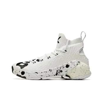 Anta KT4 Cushioning Anti Slip And Wear Resistant High Top Basketball Shoes Men's White Black