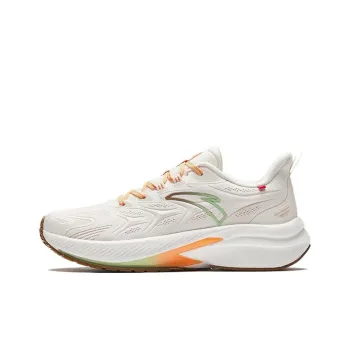 Anta Rocket 5.0 Cushioned Slip Resistant Low Top Running Shoes Women's White Yellow