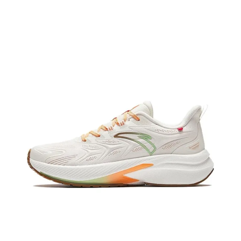 Anta Rocket 5.0 Cushioned Slip Resistant Low Top Running Shoes Women's White Yellow-0