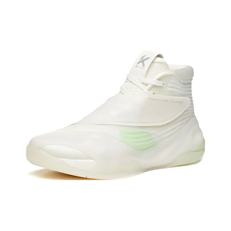 Anta KT6 Anti Slip Wear Resistant High Top Basketball Shoes Men's White-1