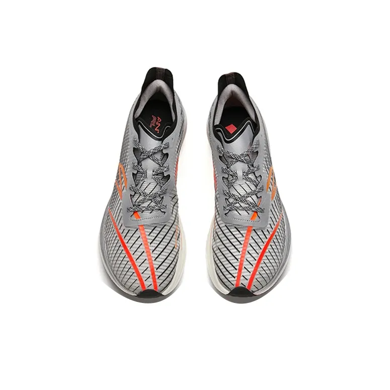 Anta C202 GT Cushioning Slip Resistant Support Rebound Low Top Running Shoes Men's Silver Black Red Moon Eclipse-3