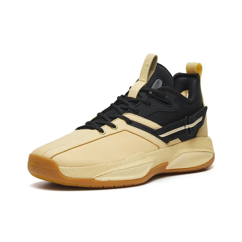 Anta GH3 German Shepherd Anti Slip Wear Resistant Low Top Basketball Shoes Men's Yellow Black-2