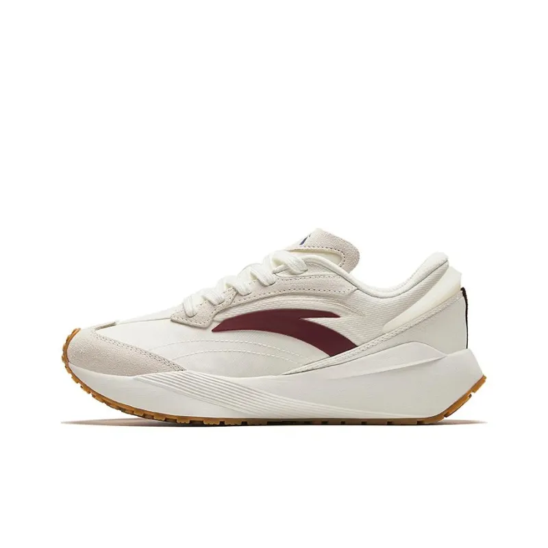 Anta Rock Candy Slip Resistant Breathable Low Top Casual Shoes Women's Beige-0