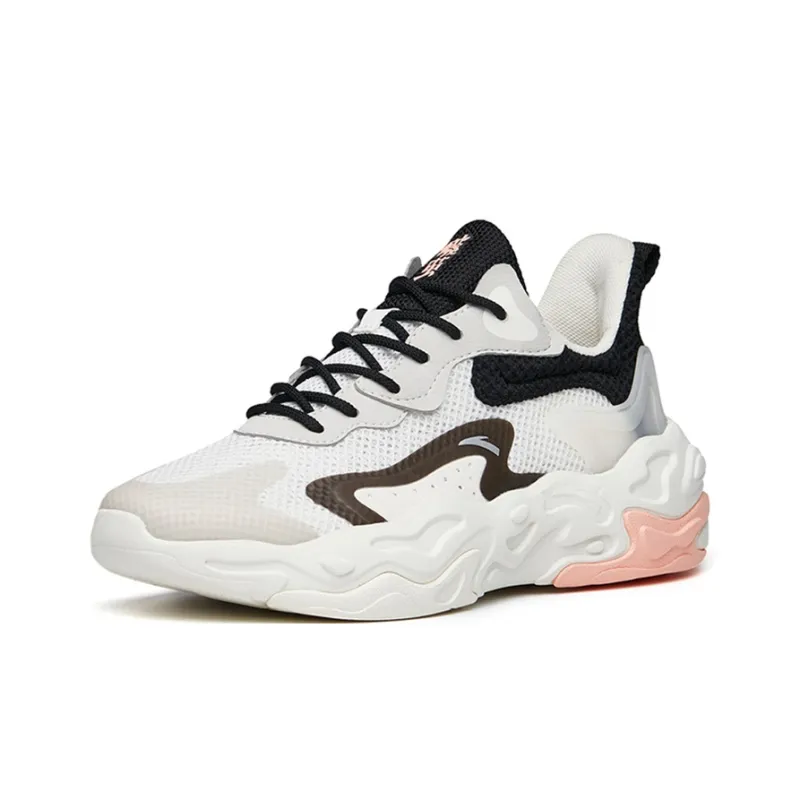 Anta Broken Cocoon 2.0 Cushioning Anti-Slip And Wear-Resistant Low-Top Sports Casual Shoes Women's White Black-1