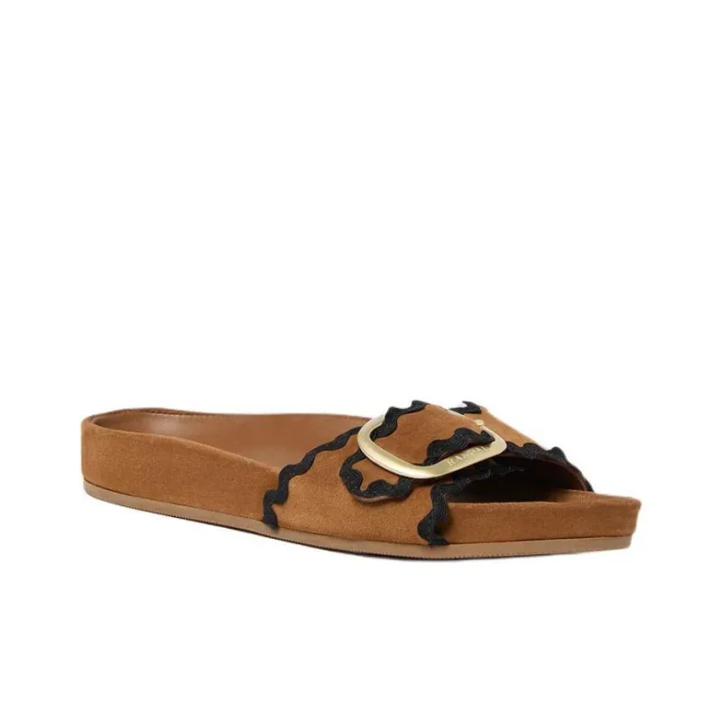 Loeffler Randall Slide Slippers Women's Brown-1