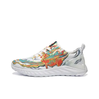 PEAK Cushioning Rebound Low Top Running Shoes Women's White Orange