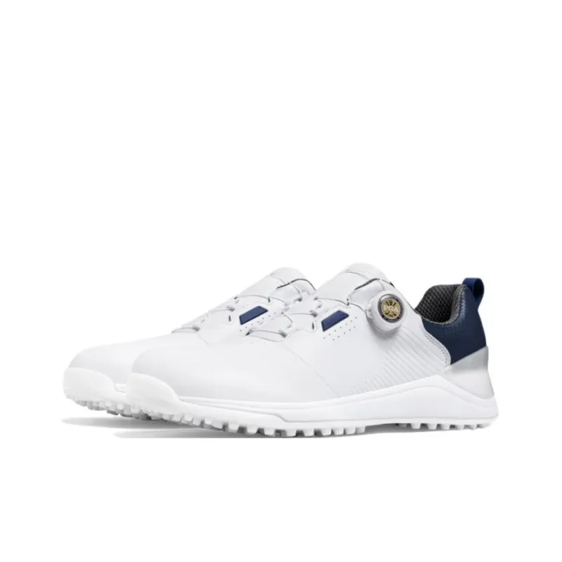 PGM Abrasion Resistant Low Top Golf Shoes Men's White Blue-2