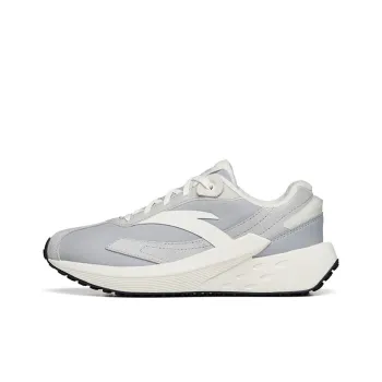 Anta Icing Cushioned Anti Slip And Wear Resistant Lightweight Low Top Running Shoes Men's Gray White