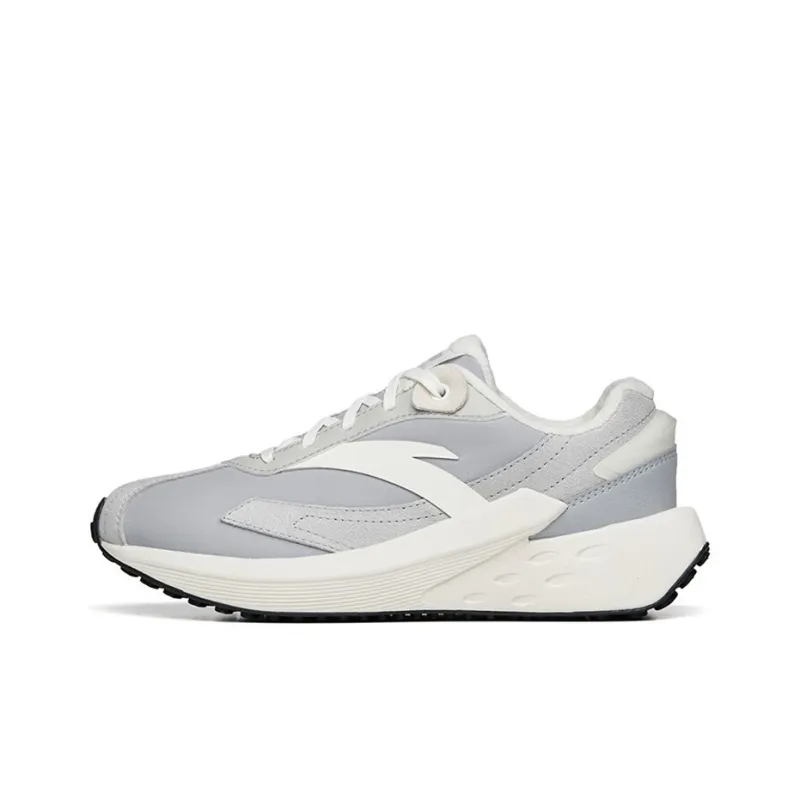 Anta Icing Cushioned Anti-Slip And Wear-Resistant Lightweight Low-Top Running Shoes Men's Gray White-0