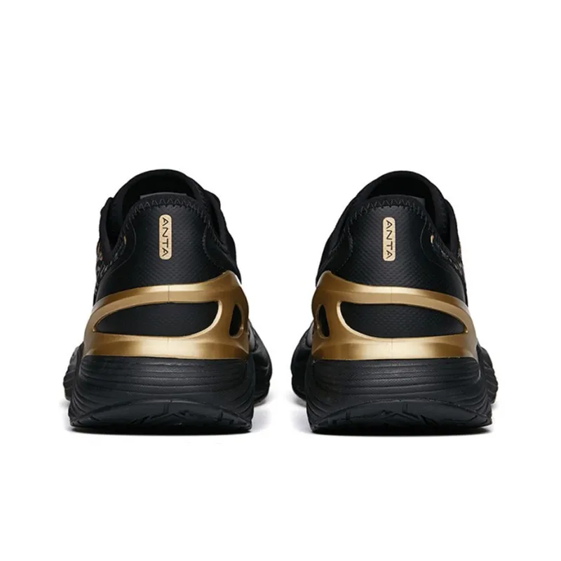 Anta Tron 2.0 Durable Breathable Low-Top Running Shoes Men's Black Gold-3