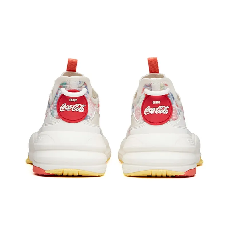 Coca Cola x Anta C37 Series Life Collection Cushioning Lightweight Low Top Skateboard Shoes Women's White Red-3