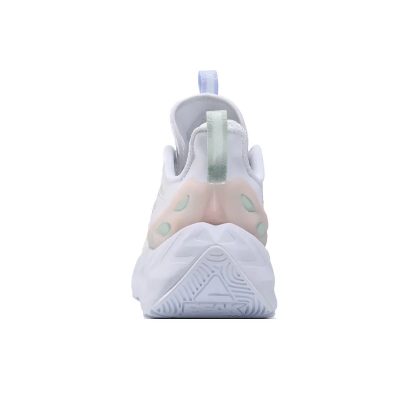 PEAK State Pole Thunder Breathable Low Top Running Shoes Women's White Pink-3