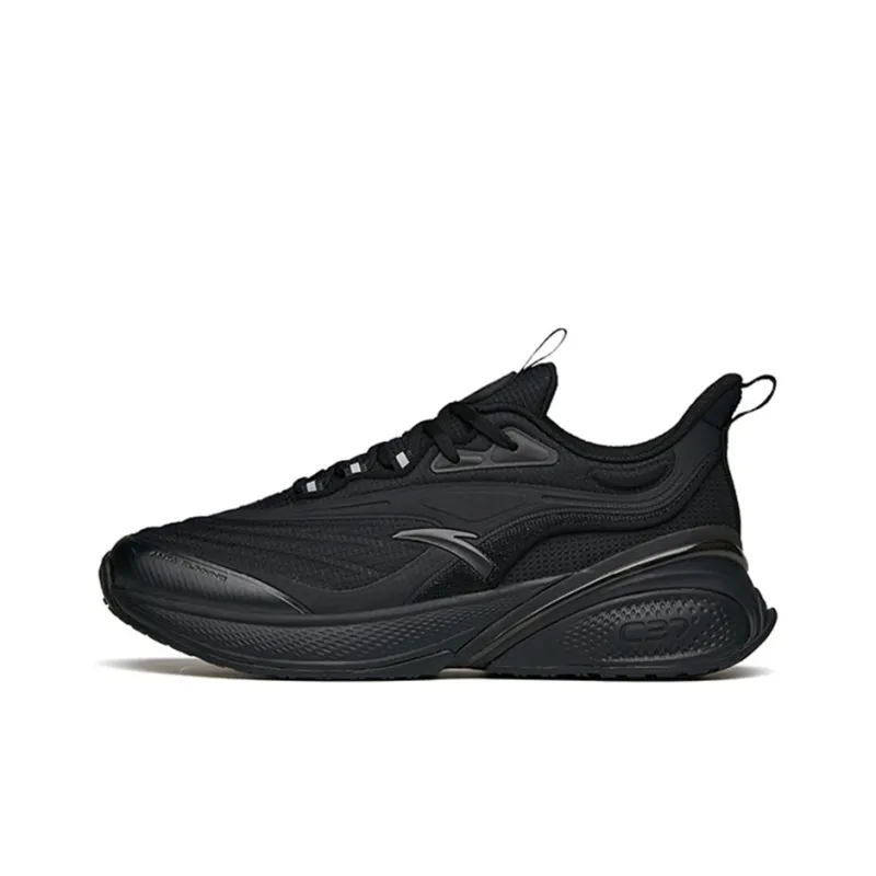 Anta C37 2.0 Durable Breathable Low Top Running Shoes Men's Black-0