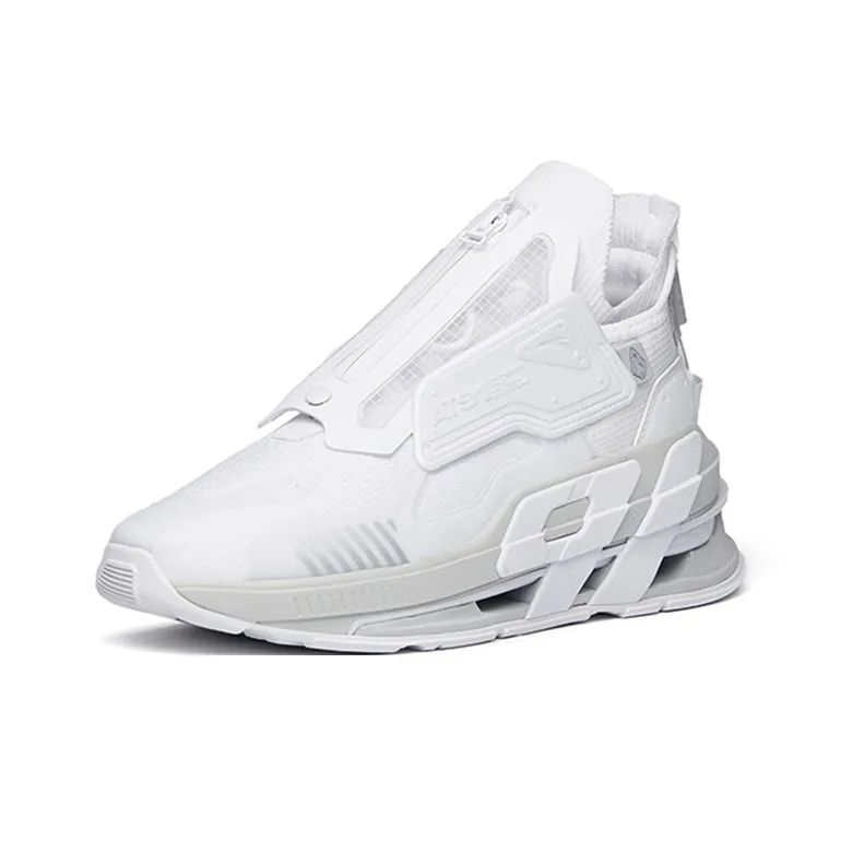 Anta AT91 Abrasion Resistant Breathable Low Top Running Shoes Men's Anta White-2